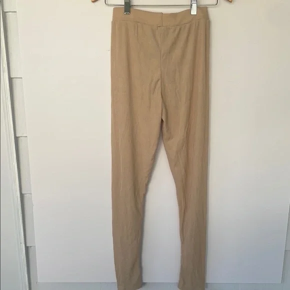 PrettyLittleThing Ribbed Tan Legging Pants with Elastic Waistband Size 6 - Picture 5 of 17